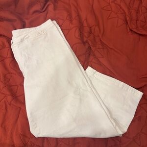 Madewell Emmett Wide-Leg White Jeans in 22W